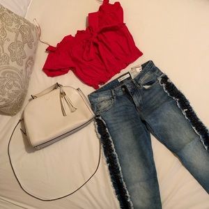 Denim Zara Cigarette Pants